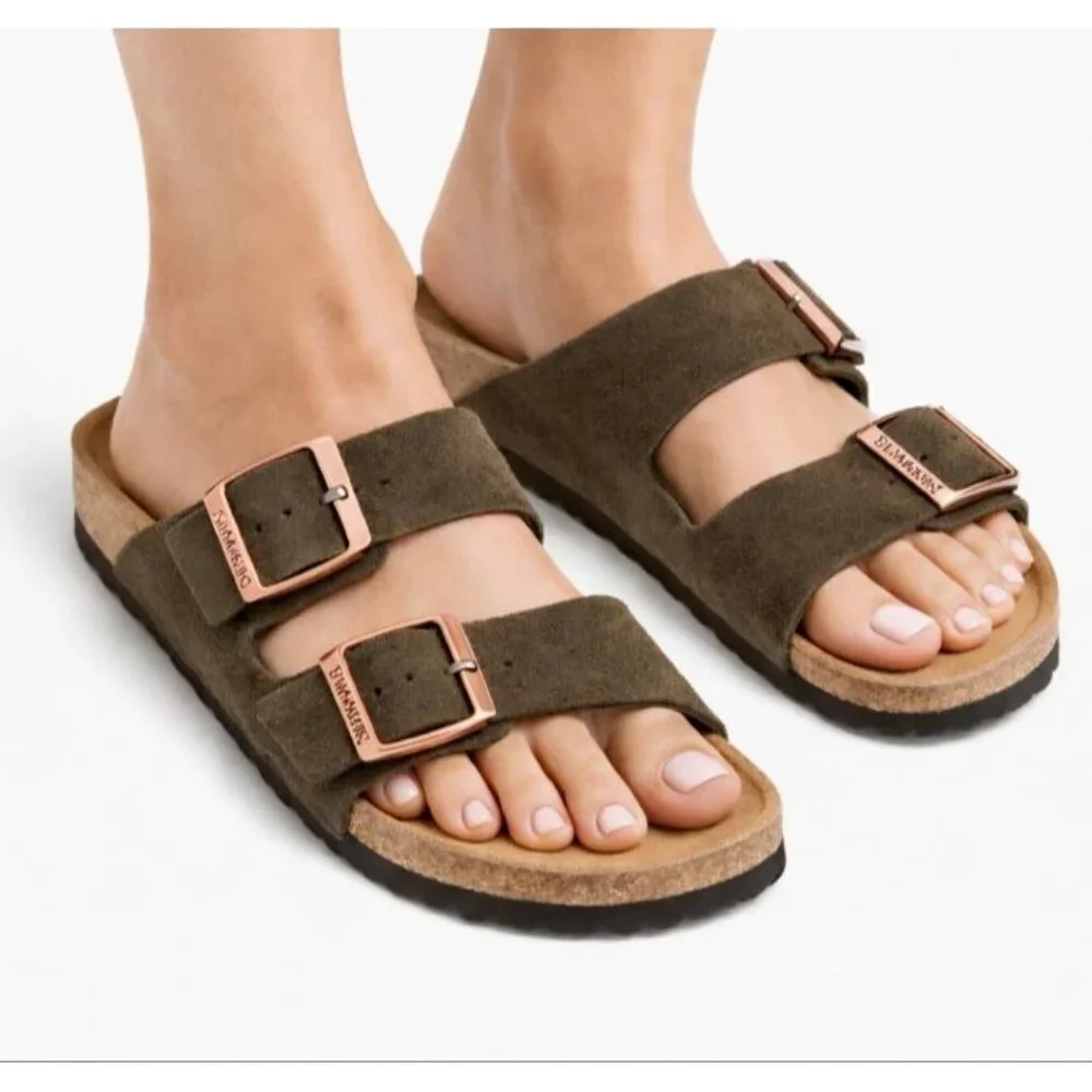 Birkenstock Arizona Soft Footbed Suede Sandals Mocca Women’s 6 EU 37 Regular NWT - Picture 2 of 16